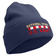 National Guard US Army Embroidered 12 inch Acrylic Cuffed Long Beanie - Navy OSFM