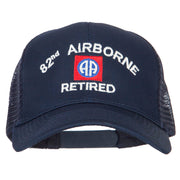 82nd Airborne Retired Embroidered Solid Cotton Mesh Pro Cap