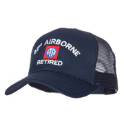 82nd Airborne Retired Embroidered Solid Cotton Mesh Pro Cap