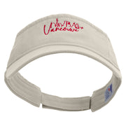 Red Vancouver Skyline Embroidered Pro Style Cotton Twill Washed Visor - Stone OSFM