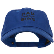 Dad of Boys Embroidered Unstructured Cotton Cap