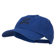 Dad of Boys Embroidered Unstructured Cotton Cap