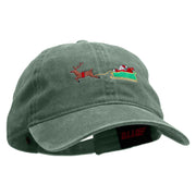 Santa In Transit Embroidered Washed Cotton Brass Buckle Cap