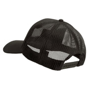 Licensed 82nd Airborne Retired Embroidered Solid Cotton Twill Mesh Prostyle Cap - Charcoal OSFM