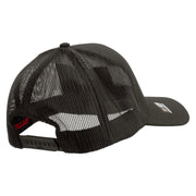 Licensed 82nd Airborne Retired Embroidered Solid Cotton Twill Mesh Prostyle Cap - Charcoal OSFM