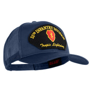 25th Infantry Division Tropic Lightening Patched Solid Cotton Twill Mesh Prostyle Cap - Navy OSFM