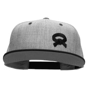 Our Embroidered Black Belt Patched Flat Bill Snapback Two Tone Cap - Navy-Grey OSFM