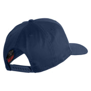 USS Ticonderoga CG 47 Patched Solid Cotton Twill 5 Panel Prostyle Snap Cap - Navy OSFM