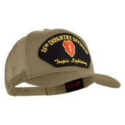25th Infantry Division Tropic Lightening Patched Solid Cotton Twill Mesh Prostyle Cap - Khaki OSFM