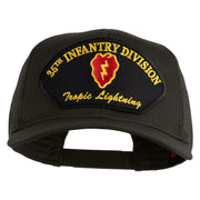 25th Infantry Division Tropic Lightening Patched Solid Cotton Twill Mesh Prostyle Cap - Charcoal OSFM