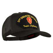 25th Infantry Division Tropic Lightening Patched Solid Cotton Twill Mesh Prostyle Cap - Charcoal OSFM