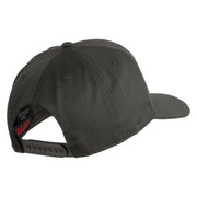 USS Ticonderoga CG 47 Patched Solid Cotton Twill 5 Panel Prostyle Snap Cap - Charcoal OSFM