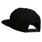 Big Diamond Outline Embroidered Flat Bill Black Cap