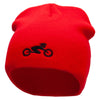 Cycling Embroidered Short Beanie - Red OSFM