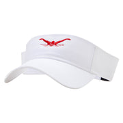 Butterfly Swimming Embroidered Cotton Twill Sun Visor - White OSFM