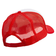 Mardi Gras Squad Embroidered Summer Foam Mesh Trucker Cap - Red-White OSFM