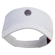 Zebra Footprints Embroidered Cotton Twill Sun Visor - White OSFM