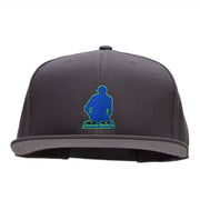 Dj Silhouette Embroidered Prostyle Snapback