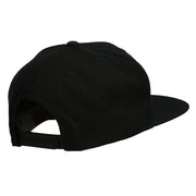 Big Diamond Outline Embroidered Flat Bill Black Cap