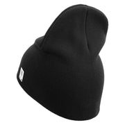 US Marine Corps Design Symbol Embroidered 8 Inch Short Beanie Made in USA - Black OSFM