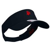 Red Ok Gesture Embroidered Cotton Twill Sun Visor - Black OSFM