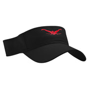 Butterfly Swimming Embroidered Cotton Twill Sun Visor - Black OSFM