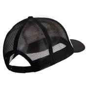 Mardi Gras Squad Embroidered Summer Foam Mesh Trucker Cap - Black-White OSFM