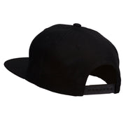 Big Diamond Outline Embroidered Flat Bill Black Cap