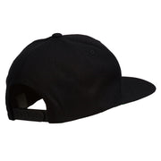 Big Diamond Outline Embroidered Flat Bill Black Cap