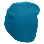 Cycling Embroidered Short Beanie - Aqua OSFM