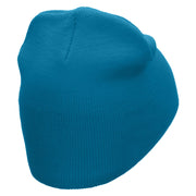 Cycling Embroidered Short Beanie - Aqua OSFM