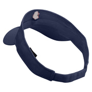 Red Ok Gesture Embroidered Cotton Twill Sun Visor - Navy OSFM