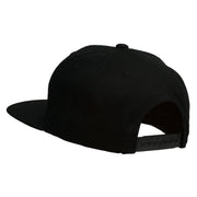 Big Diamond Outline Embroidered Flat Bill Black Cap