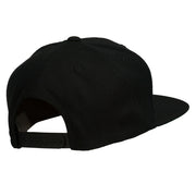 Big Diamond Outline Embroidered Flat Bill Black Cap