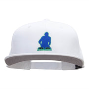 Dj Silhouette Embroidered Prostyle Snapback