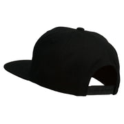 Big Diamond Outline Embroidered Flat Bill Black Cap