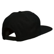 Big Diamond Outline Embroidered Flat Bill Black Cap