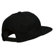 Big Diamond Outline Embroidered Flat Bill Black Cap