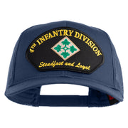 4th Infantry Division Steadfast and Loyal Patched Solid Cotton Twill Mesh Prostyle Cap - Navy OSFM