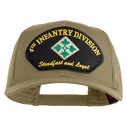 4th Infantry Division Steadfast and Loyal Patched Solid Cotton Twill Mesh Prostyle Cap - Khaki OSFM