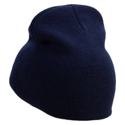 Infinity Embroidered 8 inch Acrylic Short beanie - Navy OSFM