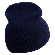 Infinity Embroidered 8 inch Acrylic Short beanie - Navy OSFM