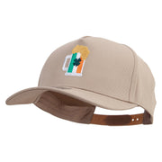 St. Patrick's Irish Beer Solid Cotton Twill 5 Panel Prostyle Snap Cap - Khaki OSFM