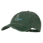 Delaware with Map Outline Embroidered Washed Cotton Twill Cap