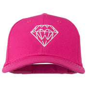 New Diamond Outline Embroidered Cotton Cap