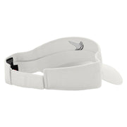 Phone Outline Embroidered Cotton Twill Sun Visor - White OSFM