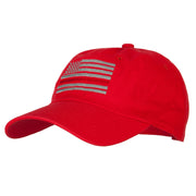 Thin Red Line American Flag Embroidered Unstructured Cotton Washed Cap