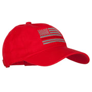 Thin Red Line American Flag Embroidered Unstructured Cotton Washed Cap