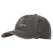 Delaware with Map Outline Embroidered Washed Cotton Twill Cap