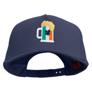 St. Patrick's Irish Beer Solid Cotton Twill 5 Panel Prostyle Snap Cap - Navy OSFM